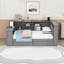Lit plateforme en bois 2 tiroirs avec tablettes, station de charge et bureau-528189114-528090576