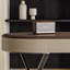 Bureau moderne en similicuir brun noisette