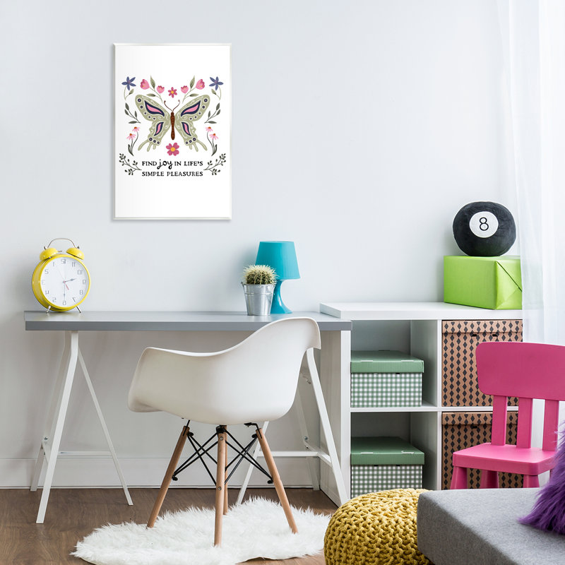 «Find Joy Life's Simple Pleasures», plaque murale, design par JJ Design House LLC, H 15 po x l 10 po