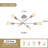 Dorae 6 - Light Dimmable Sputnik Modern Linear Chandelier Semi Flush Mount Ceiling Light-88051560