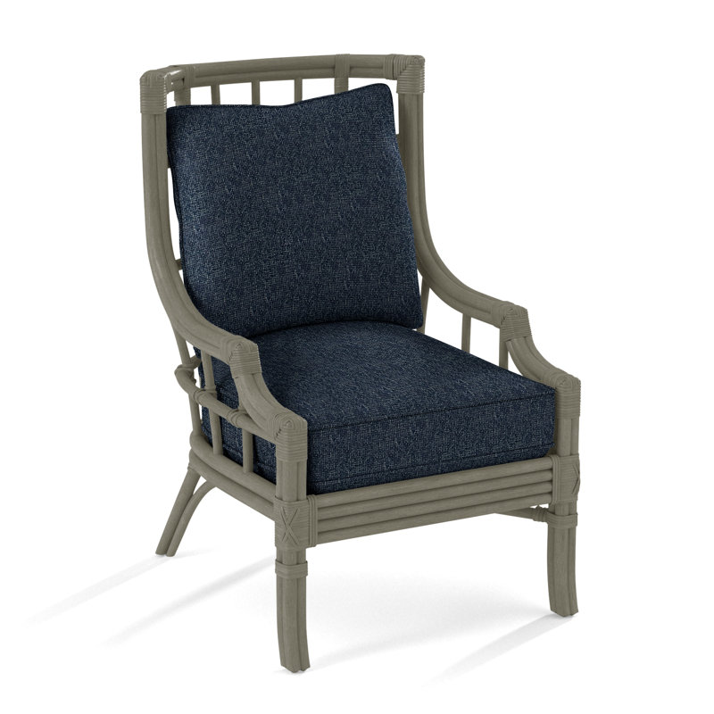 Fauteuil large 28,5 po Seville, Performance Crypton bleu marine; 0822-61, Pierre grise