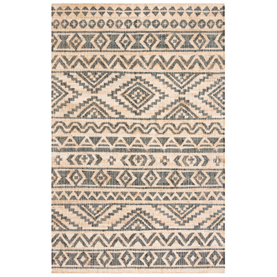 Haywa Hand-Tufted Cotton Natural/Charcoal Area Rug
