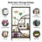 Omere Indoor Plant Stand, Half Moon Shaped Plant Shelf with 6 S-Hooks for Home Garden