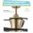 Cyclon 36 in. 3 Blade Brushed Gold Small Ceiling Fan with Remote Control, Dimmable LED Light Kit, and Reversible Motor-494431325-494431324