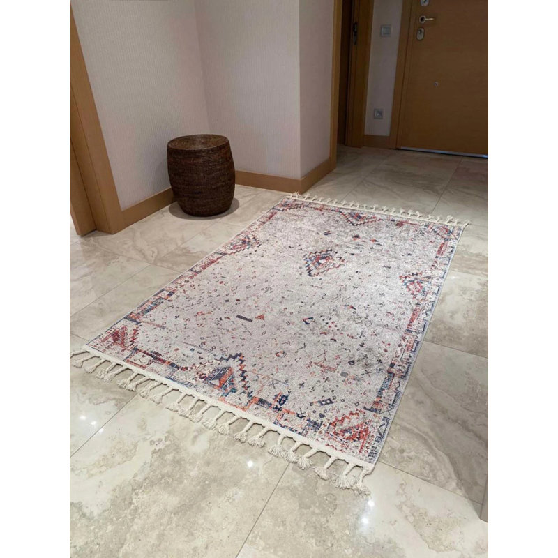 Laquel Performance Washable Moroccan Indoor / Outdoor Rug, Square 3'3"