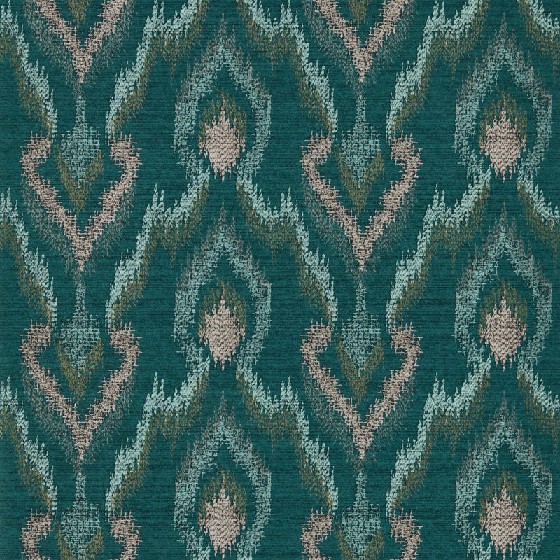 Lusso 10.05m x 52cm Metallic Wallpaper Roll, Teal