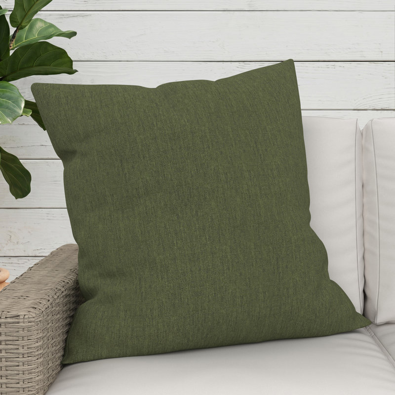 Jem Gabi Sunbrella® Indoor/Outdoor Throw Pillow, Square 24", Sunbrella Canvas Fern