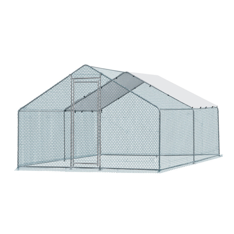Emmeric Walk In Chicken Run, H 78 po x l 157 po x P 117 po, Argent