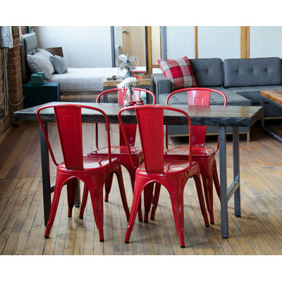 Fir Rectangular Solid Wood Top Dining Table