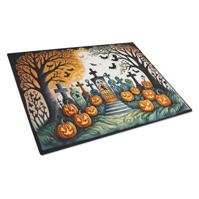 Papel Picado Skeletons Spooky Halloween Glass Cutting Board Large