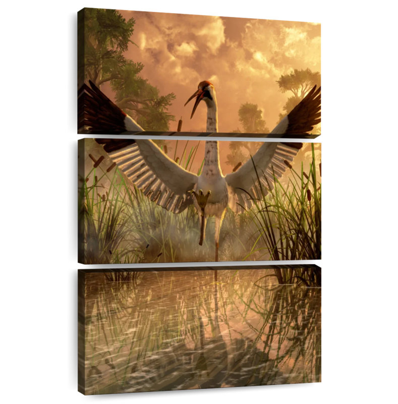 Brampt Sandhill Crane, 50" H x 32" W