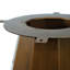 Table ronde de 59,33 po en pierre frittée avec base en métal, disque rotatif blanc de 31,5 po, 6 à 8 sièges, table de salle à manger moderne en laiton antique, rotative
