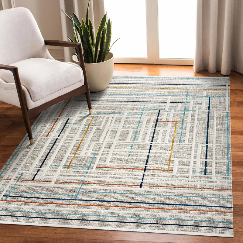 Ultra Soft Area Rugs Low Pile Rug Bedroom Carpet Non Slip Floor Mat Indoor Hallway Carpets HLOO5, Rectangle 120 x 180 cm