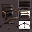 Chaise de bureau en cuir Grain