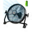 Ventilateur de camping 10 pouces rechargeable à piles, rotation manuelle à 360 degrés