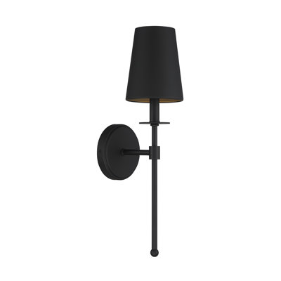 Applique murale 1 lumière Meridian en noir mat