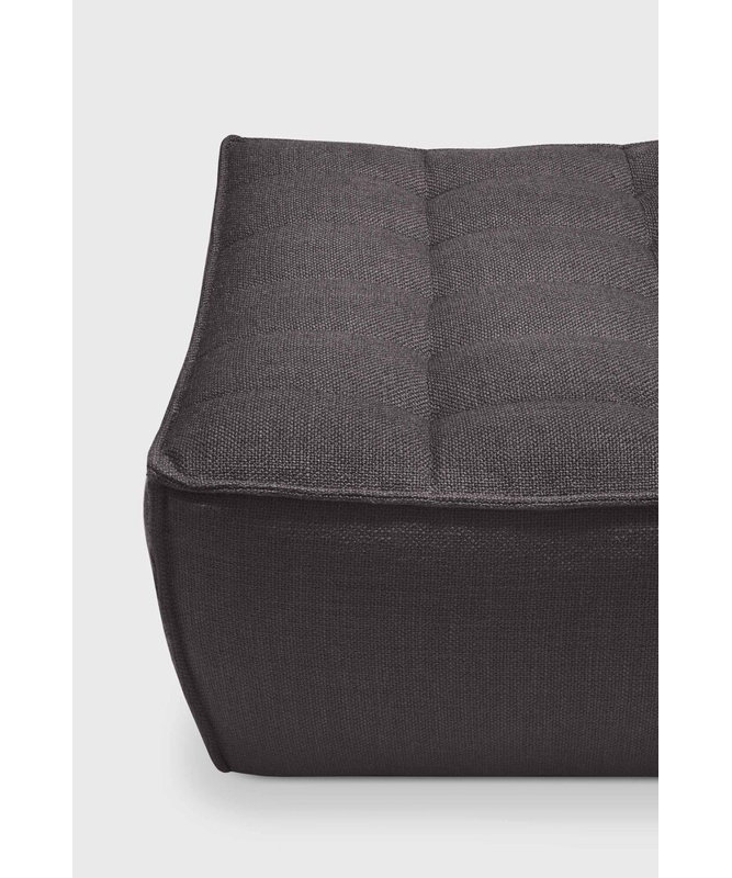 N701 Square Ottoman, Dark Gray Polyester Blend