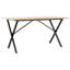 vidaXL Dining Table X-Frame Solid Wood Pine and Steel-105676055