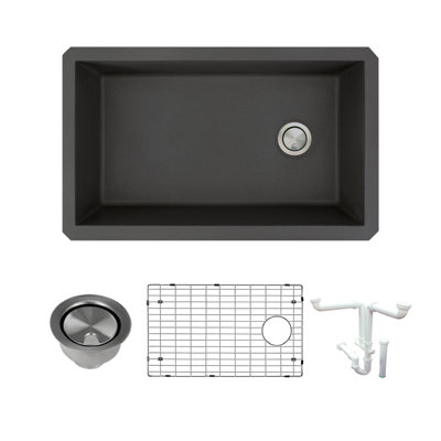 Radius 31.75'' L Single Bowl Granite Kitchen Sink