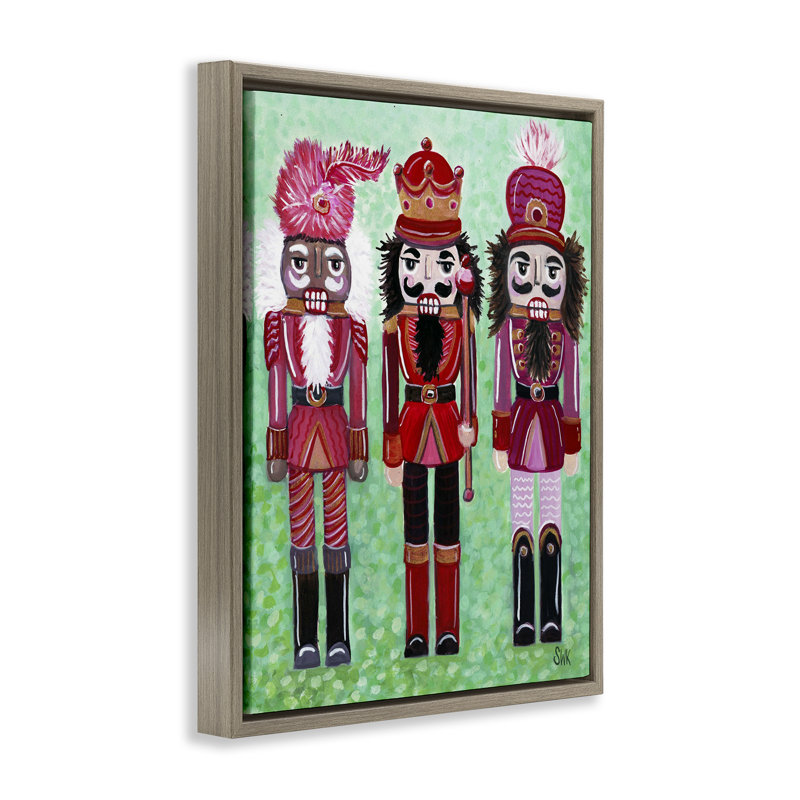 "Casse-noisette", art mural par Sarah Waldron Kimball, H 21 po x l 17 po, Cadre flottant orme Montalcino