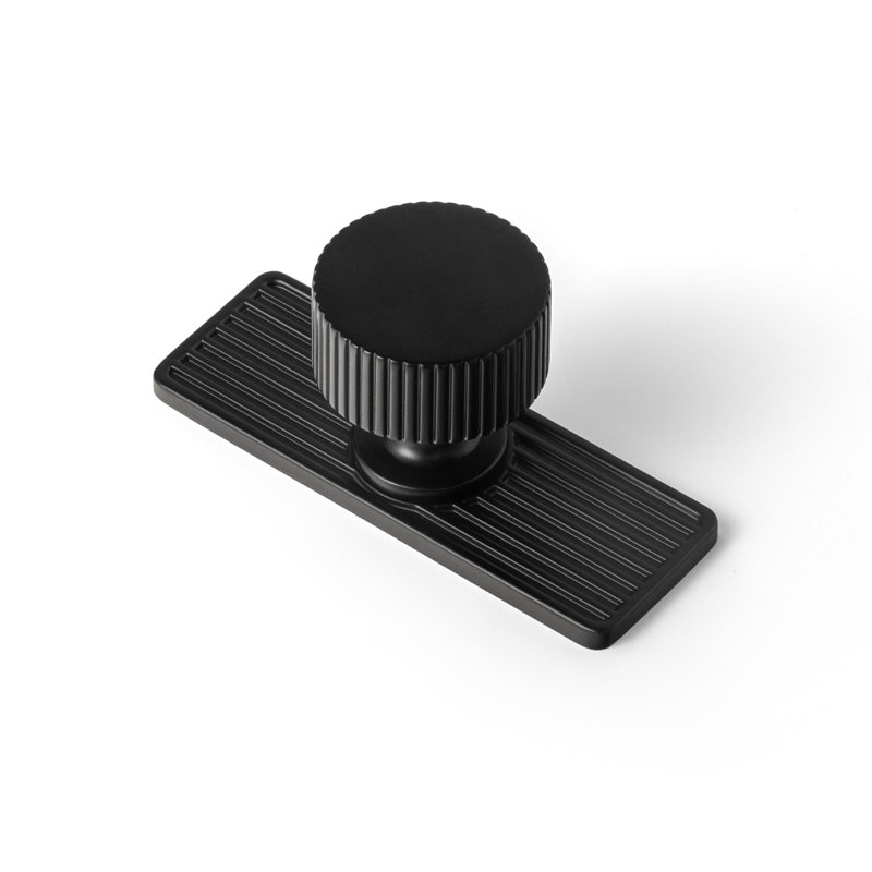 Bouton rond noir de 2,8 cm de diamètre avec plaque arrière - Paquet de 6, Noir, 1.1", 6