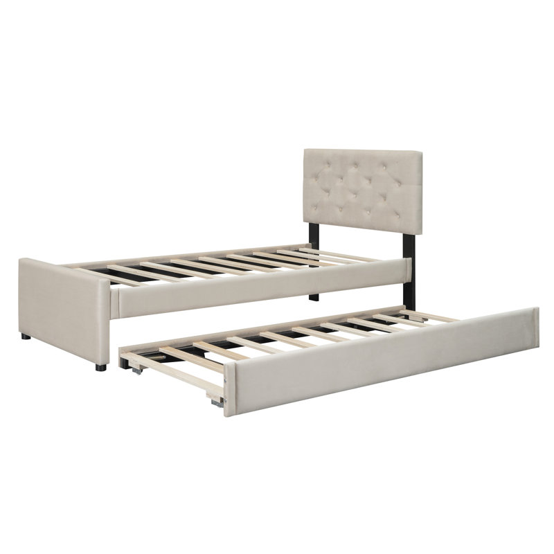 Brentlinger Upholstered Bed, Beige