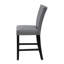 Tabouret de bar à hauteur de comptoir, unité centrale revêtue de tissu d'ameublement gris, repose-pieds, garniture cloutée, tabourets de salle à manger modernes de 2, chaises contemporaines