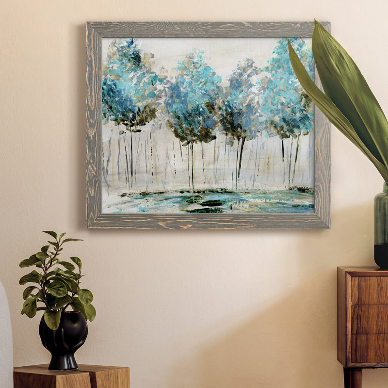 Printemps - Peinture sur toile encadrée, Gris, H 24 po x l 18 po x P 1,5 po