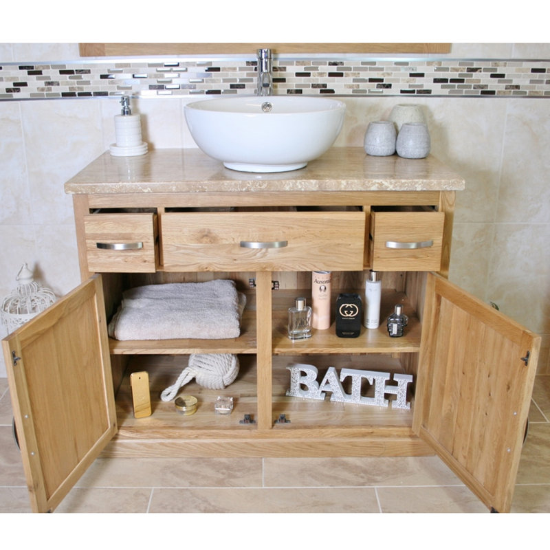 Ezekiel 1000mm Single Bathroom Vanity with Vessel Ceramic Basin