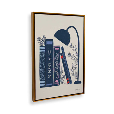 «Bookish Blue I» par Becky Thorns, reproduction d'art sur toile