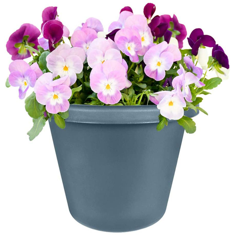 Pot Planter, 10" H x 24" W x 24" D, Slate Blue, 1