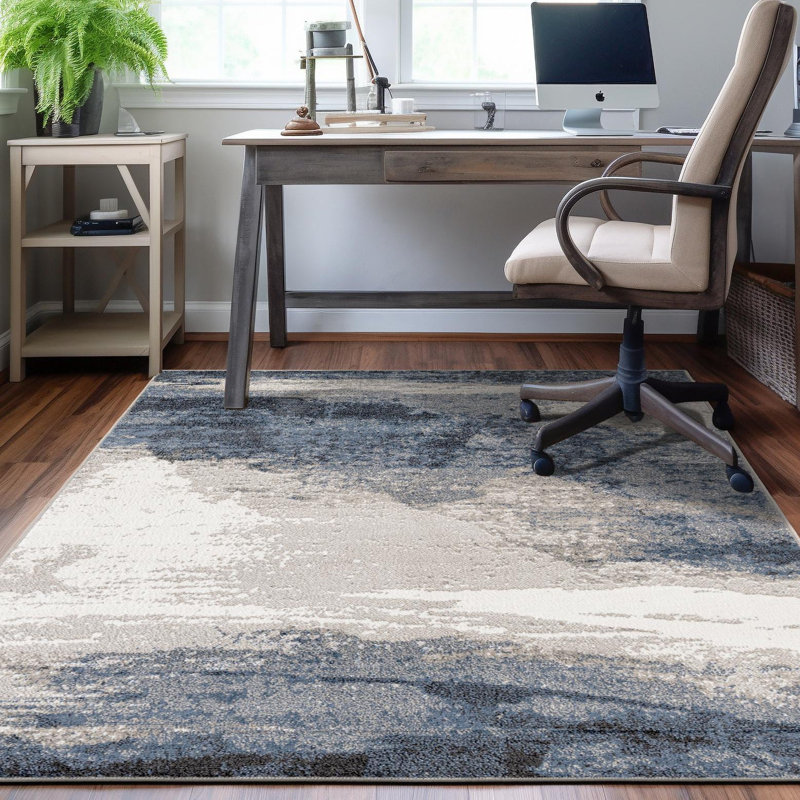 Ivy Bronx Glomma Nathanyl Rug Blue, Rectangle 10' x 13'1"