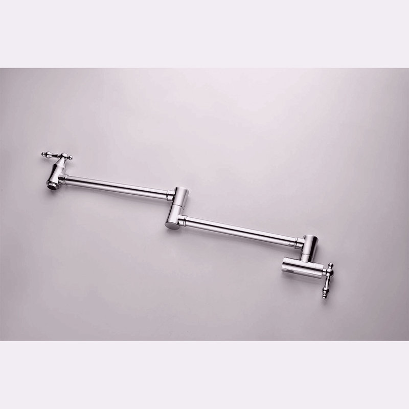 Wall Mount Folding Kitchen Pot Filler Faucet, Chrome