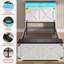 Structure de lit simple en métal de style campagnard, lit plateforme blanc avec tête de lit à DEL, station de charge et repose-pieds de rangement, lit robuste pour chambre d'ado-324744087-324743784