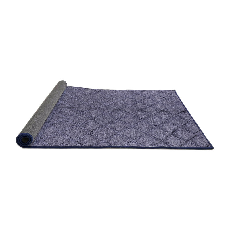 Tapis mauve à motif géométrique Menderes, Rond 5 pi