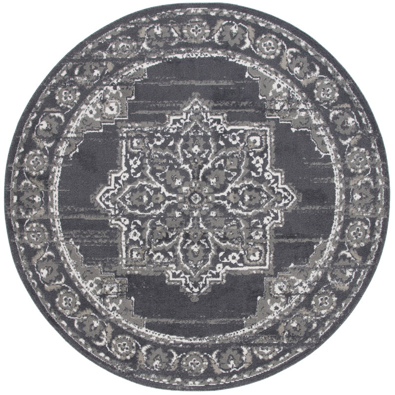 Pyramid Performance Oriental Rug, Round 6'7"
