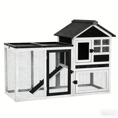 Cage à lapins intérieure et extérieure pour poulailler 51,6 po L Rabbit Hutch
