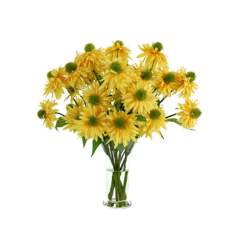 Arrangement floral marguerite, H 20 po x l 18 po x P 18 po