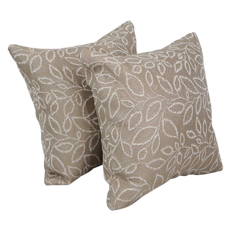 Ensemble de 2 coussins décoratifs en jacquard 25 po x 17 po, Chameau Florian