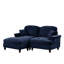 Canapé d'intérieur, élégant canapé Mid-Century modulaire à deux places en L avec accoudoirs évasés, jupes amovibles, pieds à broche et repose-pieds mobile pour une utilisation polyvalente-1844520750