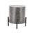 Alicia Multi Colored Mother of Pearl Shell Geometric Handmade Mosaic Inlay Side End Accent Table with Black Metal Legs-1971926508