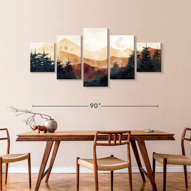 'Sierras Abstract Landscape, 42" H x 92" W