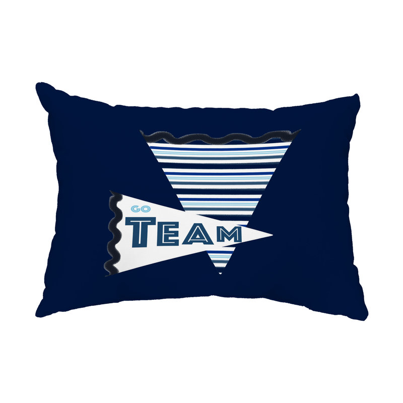  Go Team! Housse et insert de coussin d'extérieur pour l'extérieur, Bleu marine