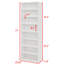 Bibliothèque de rangement à 8 couches en MDF blanc propre et réglable pour la présentation et l'organisation de CD, DVD, livres et maison-129502838