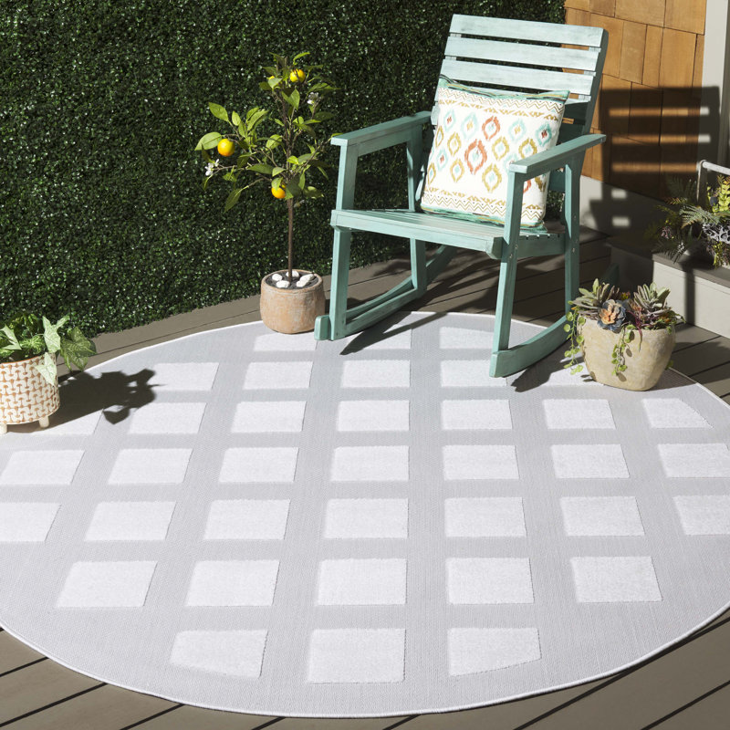 Yiannis Performance Geometric Rug, Square 6'7"