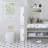 Tall Bathroom Storage Cabinet With Adjustable Shelves, Slim 2 Doors Freestanding Cabinet