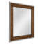 Haliya, chêne foncé, brun et argent, 40 po X P 38 po Miroir H