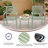 Outdoor Bistro Set 3 Piece Set - Comfortable Metal Patio Chairs And Small Table, Floral Back Design, Waterproof, Uv Resistant For Porch, Balcony, Garden, Backyard, Poolside-110490139
