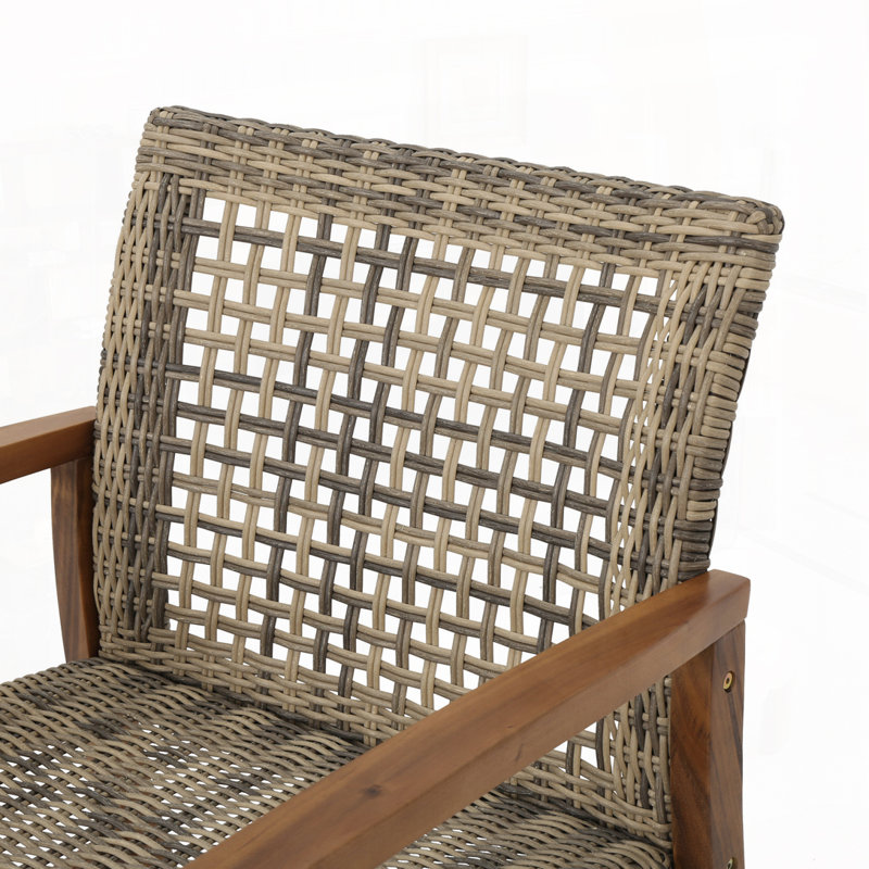 Fauteuil d'extérieur en bois d'acacia, Brun