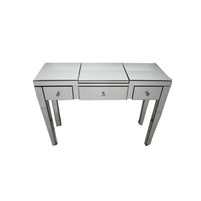 Milewski 39'' Glass Top Console Table